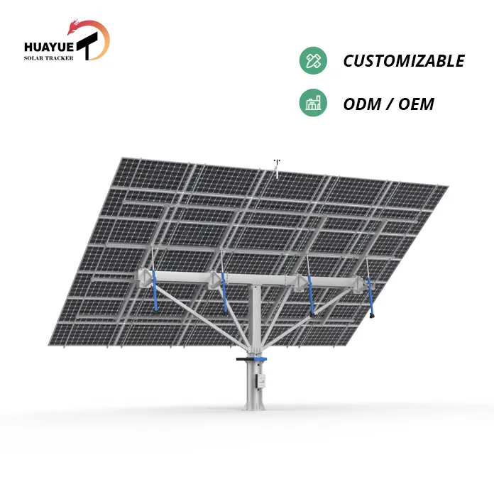 Huayue Solar Tracker-20kw HYS-35PV-144-M-4LSD Energy Saving And Environmental Protection 2 Axis Solar Tracker