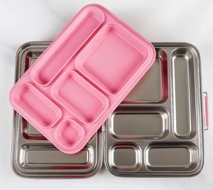 Boîte à bento en acier inoxydable pour adultes et enfants, boîte à lunch à <span class=keywords><strong>5</strong></span> <span class=keywords><strong>compartiments</strong></span> avec 2 récipients à sauce, boîte à lunch bento sans BPA - Product Image 6