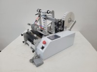 Machine d'étiquetage semi-automatique multifonction pour bouteilles rondes et couvercles, étiqueteuse pour surfaces planes