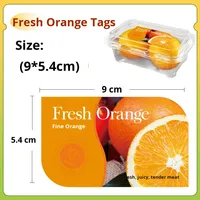 Étiquettes adhésives personnalisées pour magasin de fruits, transparentes, anti-coupure, pour boîtes de fruits, papier couché de qualité alimentaire, autocollants rectangulaires