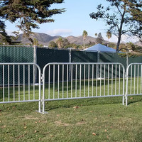 Barrera de Control de Multitudes de Acero Galvanizado por Inmersión en Caliente, Barricada de Seguridad Vial de Alta Resistencia, Reflectante de Grado Ingeniería