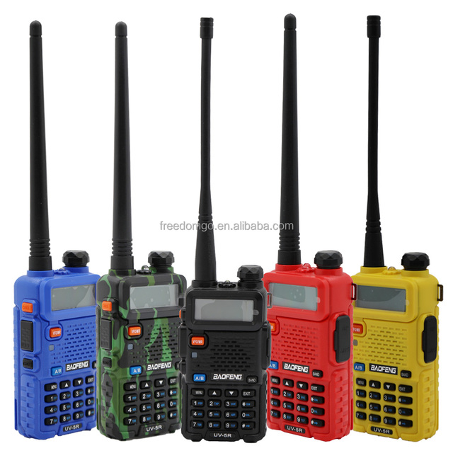 For UV-5R 5W Dual Band VHF/UHF Analog Walkie Talkie LED Display 1000-1500mAh Battery IPX-1 Water Resistant 3-10KM Range 128