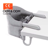 Chaise haute portable 3-en-1 moderne à fixation 360°, multifonctionnelle, pour enfants, avec clip de fixation latérale pour table, rehausseur de siège bébé