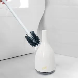 Cleaning Tool Toilet Brush With Quick Drying Holder Set For Bathroom