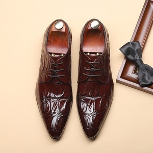 Zapatos Oxford de Vestir para Hombre, de Cuero Genuino, con Punta en Pico, con Cordones, de Color Sólido, Formales, para Todas las Temporadas, Envío Directo - Product Image 1