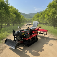 Mini tracteur chenillé certifié Euro 5 CE pour terres arides, tracteur agricole 35 CV 2 roues motrices, moteur à engrenages avec pompe intégrée