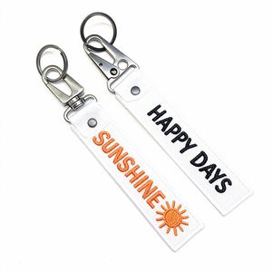 <b>Personalized</b> Airplane Aviation Tags Key Rfid Chain Fabric Woven Embroidery <b>Keychains</b> Custom - Product Image 5