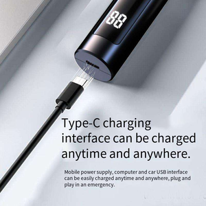 Rasoio Elettrico Portatile USB Ricaricabile per Uomo, Trimmer Digitale Senza Fili per <span class=keywords><strong>Naso</strong></span> e Orecchie, Nero - Product Image 5