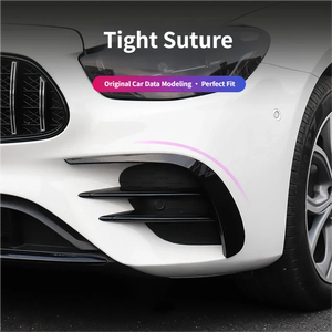 Nuova Striscia Decorativa Paraurti Anteriore <span class=keywords><strong>Mercedes</strong></span> <span class=keywords><strong>W213</strong></span> AMG E53 con Fissaggio a Vite per Lama d'Aria e Fori per Sensori di Parcheggio, Vernice Nera - Product Image 3