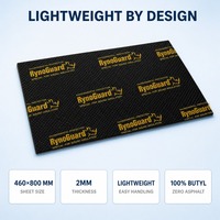 Tapis insonorisant léger en caoutchouc butyle 2mm 460x800mm, feuille de amortissement flottante pour voiture, isolation anti-vibrations, vente en gros OEM