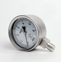 Diaphragm Pressure Gauge - Stainless Steel Gas Pressure Gauge High-temperature Resistant Overpressure Prevention Type