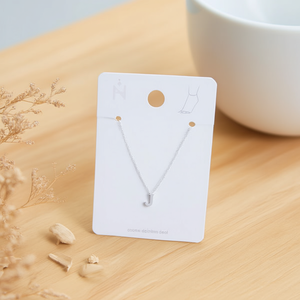 Cavigliera in acciaio inossidabile con lettera J, gioiello minimalista da donna, cavigliere alla moda - Product Image 3