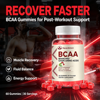 Formule de complexe vitaminique essentielle Halal naturelle, gommes d'acides aminés BCAA à chaîne ramifiée pour l'endurance et les performances des adultes