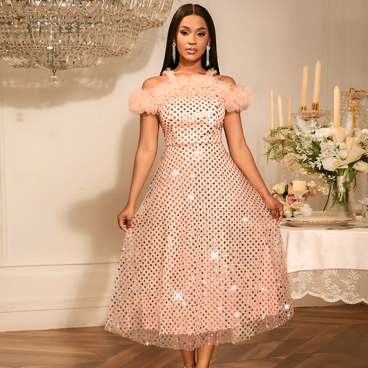 Pink Sparkly Ball Gowns Elegant Dresses for Any Event