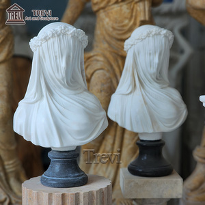 Tallado a mano famosa estatua femenina griega mármol blanco Natural velado <span class=keywords><strong>mujer</strong></span> busto <span class=keywords><strong>escultura</strong></span> Decoración - Product Image 4