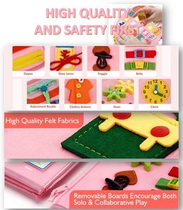 Tavola Sensoriale Busy <span class=keywords><strong>Board</strong></span> Montessori all'Ingrosso, Giocattolo Educativo da Viaggio, Regalo per Bambini, Neonati, Ragazzi, Ragazze – Busy Book Unicorno - Product Image 5