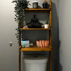 Étagère d'angle 5 niveaux en silicone faite à la main pour rangement au-dessus des toilettes, organisateur de salle de bain, décoration maison minimaliste - Product Image 6