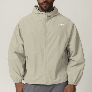 Hombres Entrenamiento Cremallera completa Atlético Correr Impermeable II Lluvia Senderismo Viajes Golf Manga larga Trabajo Chaqueta con capucha - Product Image 1