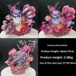 Figurine Lumineuse en PVC de Haute Qualité <span class=keywords><strong>Pokémon</strong></span> Gengar Evolution Family Shiny Ver. Figurine de collection GK Fantasy House Shadow Ball - Product Image 3