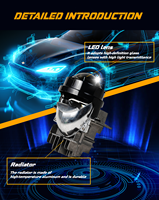 Nouvelles lentilles de conversion de phares LED Yutai YT-30 2 pour voitures, haute qualité - 12V/24V 11000 LM 5800K 15W, ajustement universel, Plug&Play