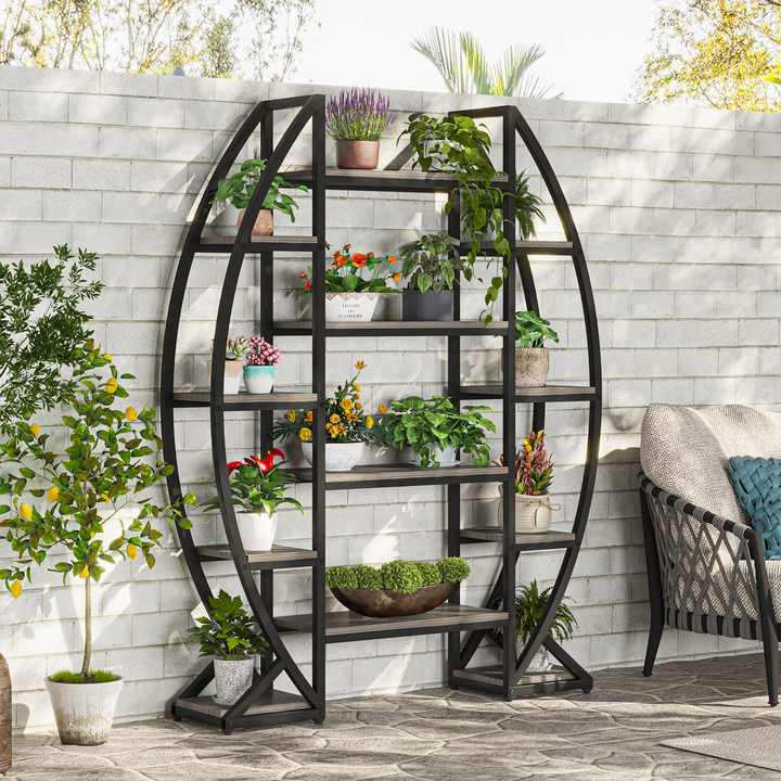 Support En Bois Pour Pots De Fleurs – Étagère à Plantes D’intérieur Pour Bureau Ou Maison