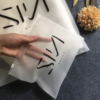 Sacs à fermeture éclair en PVC transparent mat avec logo personnalisé, recyclables, pour chaussettes et vêtements