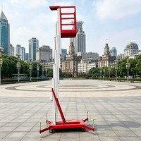 Plateforme élévatrice électrique pour espaces étroits, stable et sûre, de 4 à 14 m, mini-mât élévateur hydraulique pour un seul homme