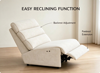 Fauteuil inclinable électrique sans accoudoirs sur mesure, fauteuil de salon rembourré, canapé moderne pour la maison