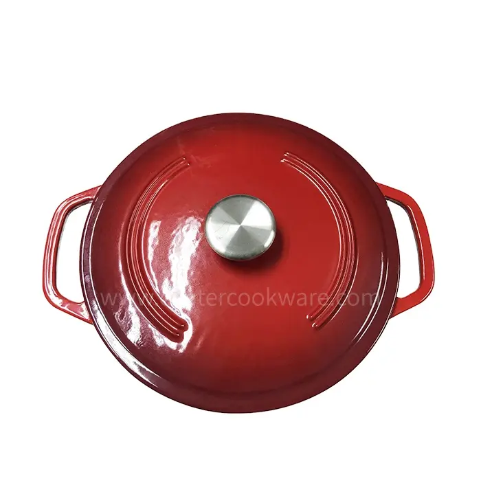 Wholesale Cast Iron Safe Non Stick with Lid kitchen cookware enamel casseroles soup stock pot cooking set