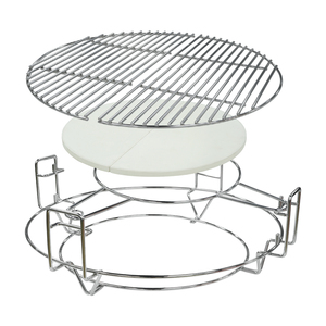 Système de cuisson SEB <span class=keywords><strong>KAMADO</strong></span>/Divise et conquér, pour <span class=keywords><strong>Kamado</strong></span> de 21 pouces, grillage d'un côté, fumoir de l'autre, créez un <span class=keywords><strong>barbecue</strong></span> à 2 zones - Product Image 3