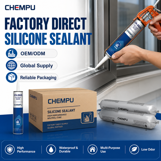 Project Grade Non Sag Silicone Glue Sealing Flexible Neutral Silicone Glue for Building Joints Elastic Silicone Glass Sealant