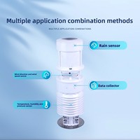 Station météo ultrasonique intégrée compacte entièrement automatique, capteur de vitesse et de direction du vent, température, humidité, pression