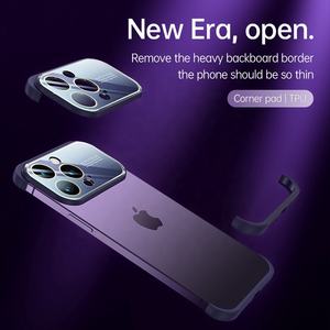 Coque de protection d'angle de téléphone pour <span class=keywords><strong>iPhone</strong></span> <span class=keywords><strong>14</strong></span>, 13, 12 <span class=keywords><strong>Pro</strong></span>, Max, cadre de téléphone en acrylique antichoc, housse de caméra pour <span class=keywords><strong>iPhone</strong></span> 15, 15 - Product Image 4