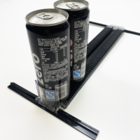 Système de glissière à rouleaux automatique pour réfrigérateur en plastique, gestion de l'alimentation automatique, poussoir de tablette à ressort pour bouteille de boisson pour supermarché