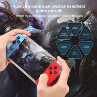 Consola de Juegos Retro Portátil X7, Pantalla HD Grande de 4.3 Pulgadas y 8 GB, 10000 Juegos Integrados, Mini Consola Portátil MP5, Videojuegos Clásicos