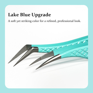 Diyday lông mi mở rộng nhíp hồ bule thép không gỉ lông mày chính xác nhíp sợi tip khối lượng cô lập - Product Image 2