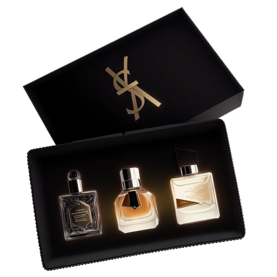 Caja de regalo de marca original para mujer, conjunto de perfumes de tres piezas para mujer