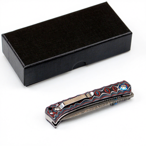 Coltelli Tattici Pieghevoli Personalizzati all'Ingrosso con Lame in Acciaio Damascato per Caccia, Sopravvivenza, Campeggio - Product Image 6