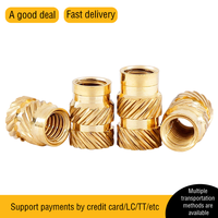 Inserts filetés moletés en laiton M1.6/M2/M2.5/M3/M4/M5/M6/M8 pour injection plastique, insert fileté en laiton pour soudure à chaud