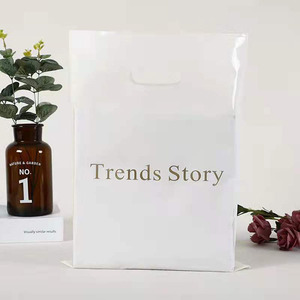 Sac à provisions en plastique découpé à l'emporte-pièce avec logo imprimé personnalisé et <span class=keywords><strong>bon</strong></span> <span class=keywords><strong>marché</strong></span> en PEBD/PEHD avec poignée - Product Image 4