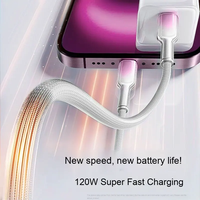 Kabel Pengisian Daya Cepat Tipe-C Micro USB 6A PD 66W, Kompatibel dengan Semua Protokol, Berbahan Nilon Kepang dengan Konduktor Tembaga Murni 1M untuk Ponsel