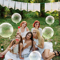 Ballon Bobo transparent extensible en plastique avec LED, très vendu, pour la décoration de fête de Noël
