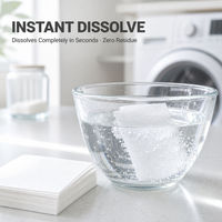 Feuilles de lessive pour linge frais, sans plastique, à base de bio-enzymes, bandes de savon dissolvables