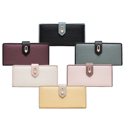 2024 New Arrival Large Capacity Fashion Pebble Trendy Coin Purses Card Holder Short Zipper Purse Long Women Wallet Clutch Wallet