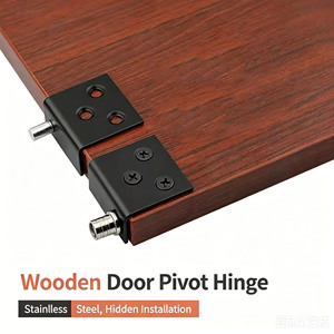 Bisagra pivotante CT de acero inoxidable para puerta de armario, <span class=keywords><strong>eje</strong></span> de soporte tipo 7, herraje para puerta de armario de madera, mecanizado CNC - Product Image 6