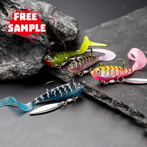 60mm 6.8g Lead Head Single Hook jig lure Paddle Tail Soft Spinner bait Swimbait Bass Trout Pike fishing lure