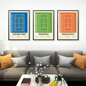 Affiches des grands slams de <span class=keywords><strong>tennis</strong></span> : US Open, Australian Open et French Open – Décorations murales et peintures murales - Product Image 4