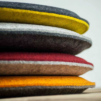 Nouvelle collection 2026 : Coussin de siège rond en feutre texturé pour cuisine et salle à manger, avec mousse à mémoire de forme