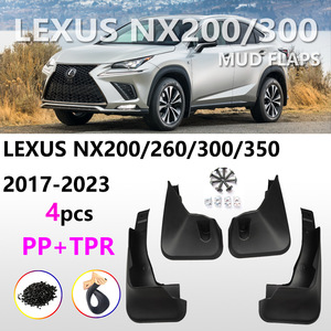 Guardabarros para Lexus Nx200 Nx300 Nx260 Nx350 2017-2023, 4 Piezas, Material PP TPR, Color Negro - Product Image 1