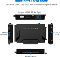 Adaptador USB 3.0 IDE SATA Original al por Mayor, Lector de Disco Duro Externo, Convertidor para HDD de 2.5/3.5 Pulgadas